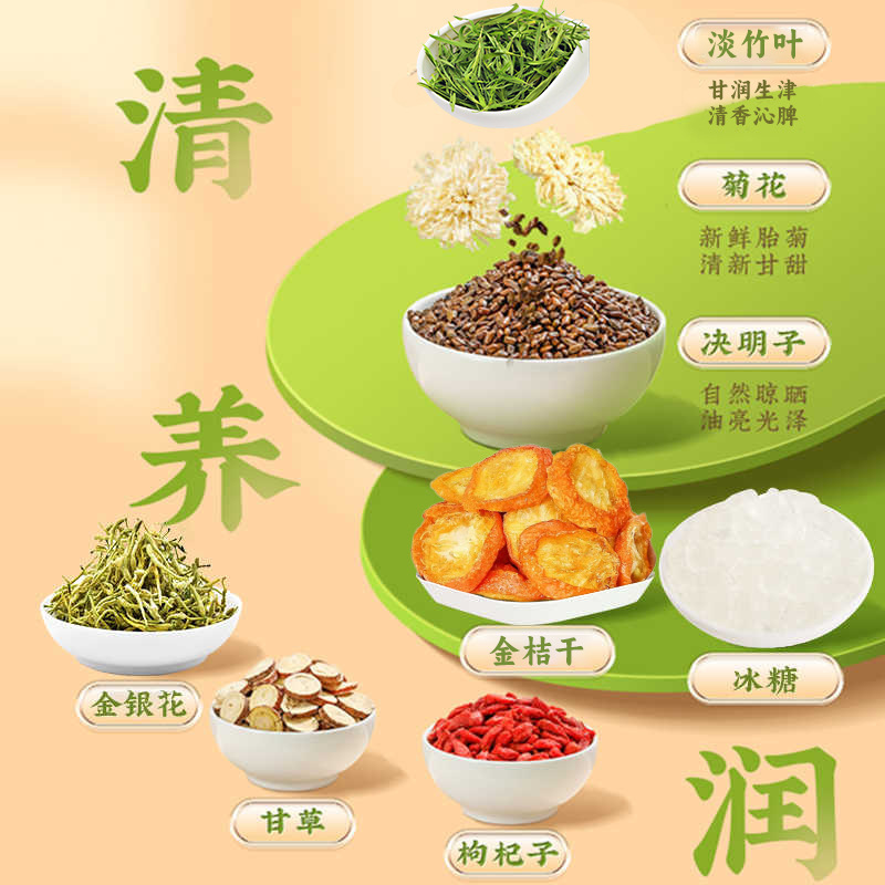 菊とカッシアの種茶、クコ、スイカズラ、夜更かし、清火、健康茶、ティーバッグ、菊とカッシアの種、タンポポ|undefined
