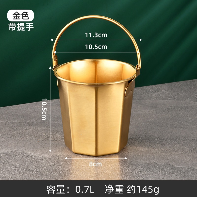 Nuevo 304 barril de hielo de acero inoxidable mini barril red rojo mini barril pequeño barril KTV snack barril de patatas fritas