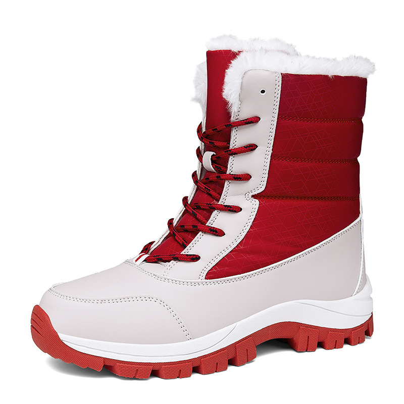 Botas de algodón de invierno para mujeres al aire libre más vello grueso calentamiento botas de nieve de comercio exterior zapatos de mujer de tamaño grande image 9