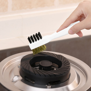 Japanese style cleaning gas stove gas stove cleaning brush descaling brush brass brush double-sided stove gap brush wholesale