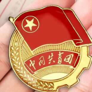 标准型中国共青团团徽团员徽章中央监制学生胸针别针磁铁新版批发-阿里巴巴