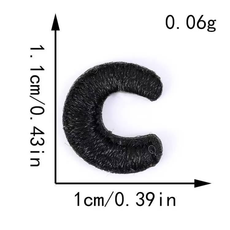 跨境电脑刺绣布贴黑白小数字字母服装辅料补丁贴DIY装饰贴刺绣贴|undefined