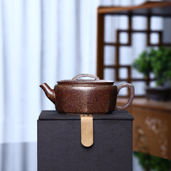 六方漢瓦泡茶壺宜興紫砂壺原礦段泥柴燒家用手工茶具直播跨境批發