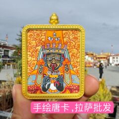 ラサはチベットの純粋な手描きの唐カードを出荷します。