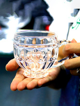批發水晶茶杯小杯玉晶玻璃杯帶把水晶杯咖啡杯玻璃水杯家用杯子