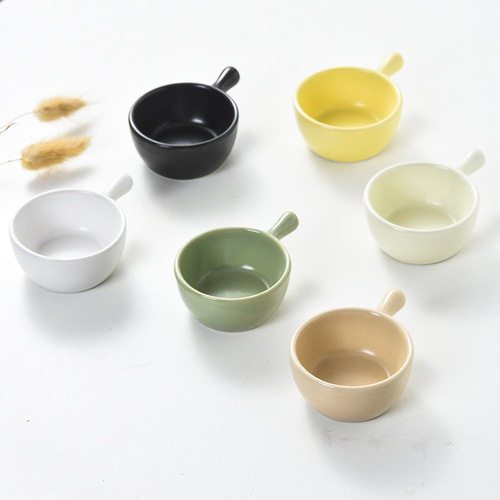 Cute children's sauce cup saucer with handle dipping saucer Western restaurant steak sauce cup creative tomato dipping bowl