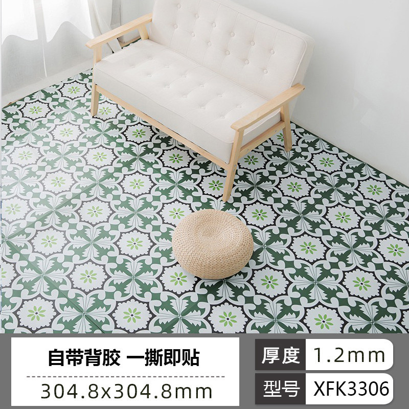 Piso de baño autoadhesivo alfombra impermeable de suelo de cemento renovación de suelo de suelo ladrillo de suelo antideslizante cuero image 12