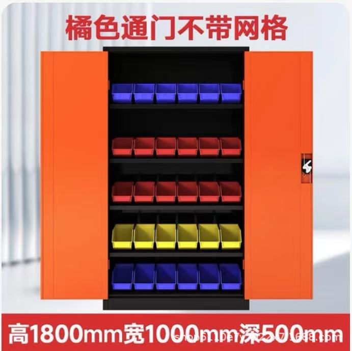 Gabinete de almacenamiento de herramientas pesadas de grado industrial de hardware grueso, gabinete de almacenamiento de almacenamiento móvil con placa colgante dividida de fábrica