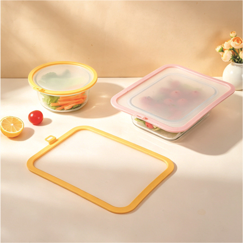 Universal Silicone Fresh-Keeping Lid, Food-Grade Universal Bowl Cover, Household Refrigerator Seal, Leak-Proof Leftover Food Preservation Box Lid