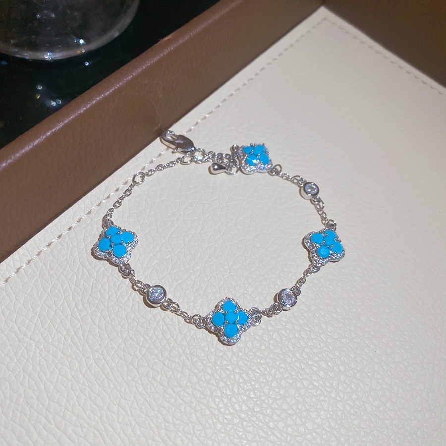 4 # Brazalete - Plata - Azul