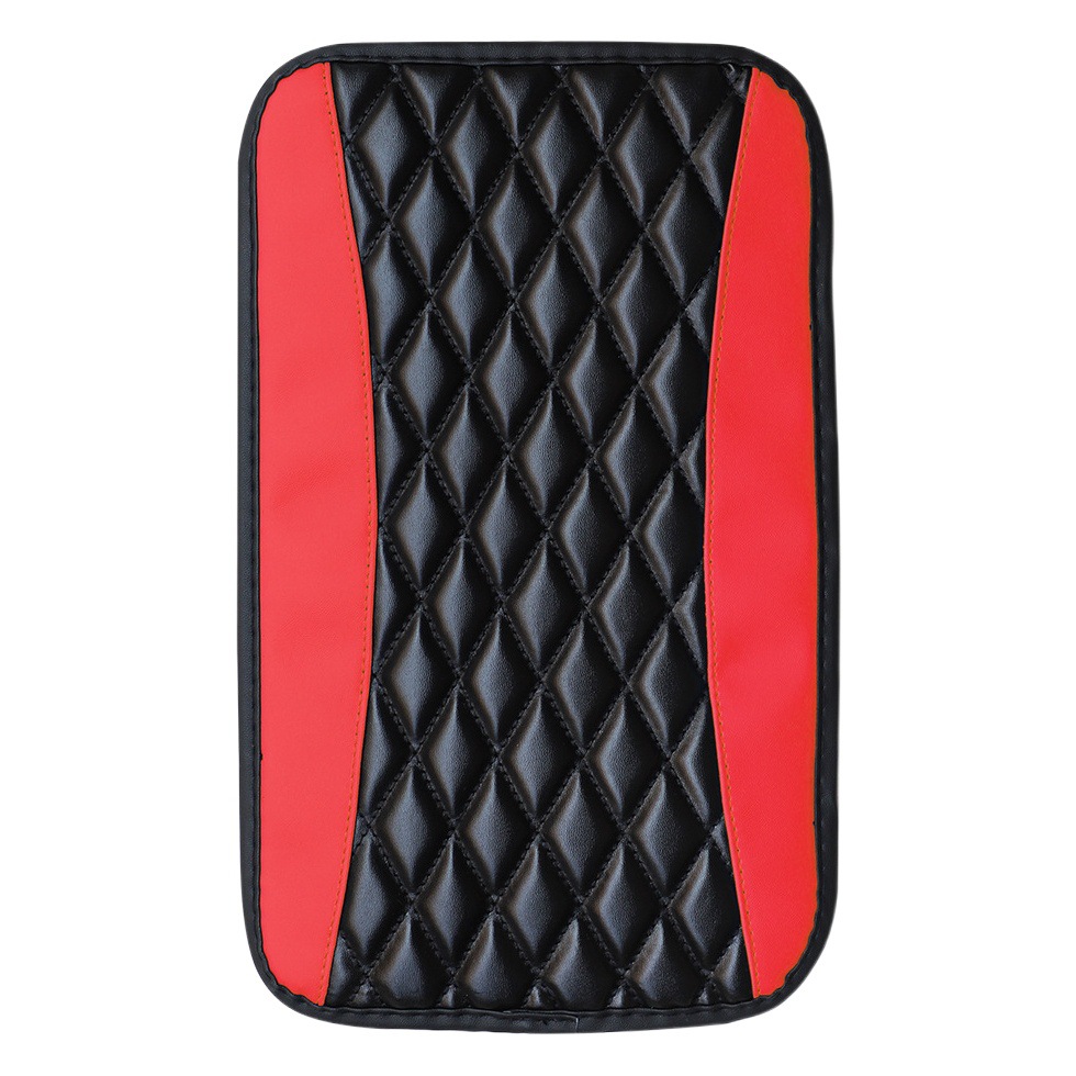 PU cuero tridimensional bordado cómodo nuevo coche apoyabrazos caja cubierta antideslizante control central pad coche accesorios unisex