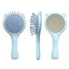 Cat claw bear round mirror [blue]