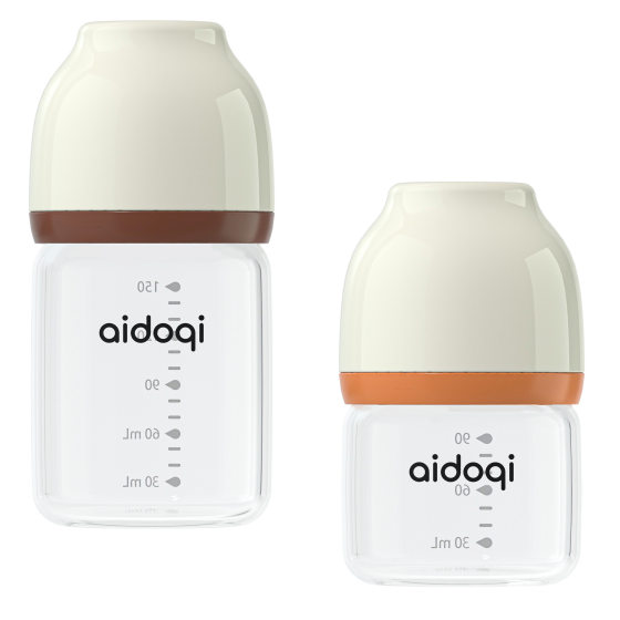 Aidocky Baby Infant Newborn Newborn 0 to 6 months Anti-flatulence Anti-choking Glass Bottle Gift Box suit