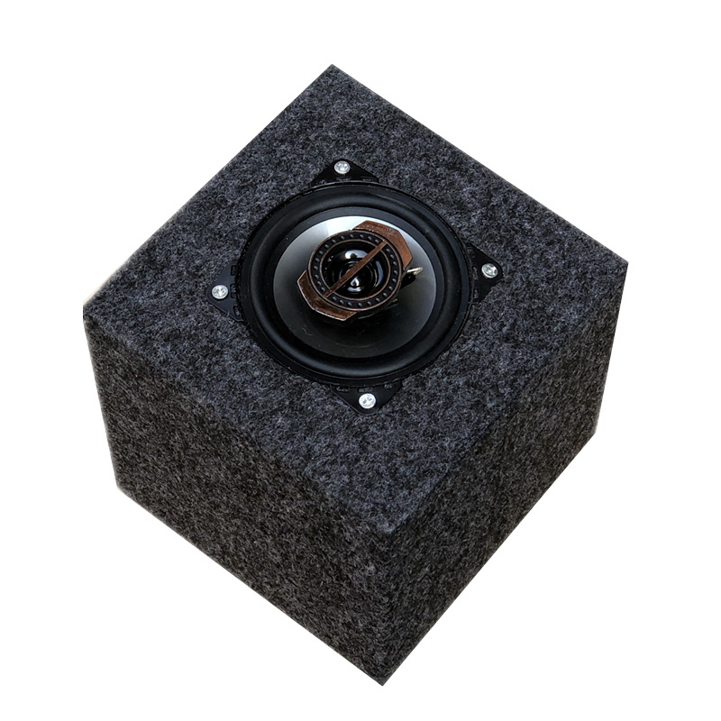 包邮汽车音响空箱木箱4寸方形无源低音炮空箱体试音箱车载低音炮
