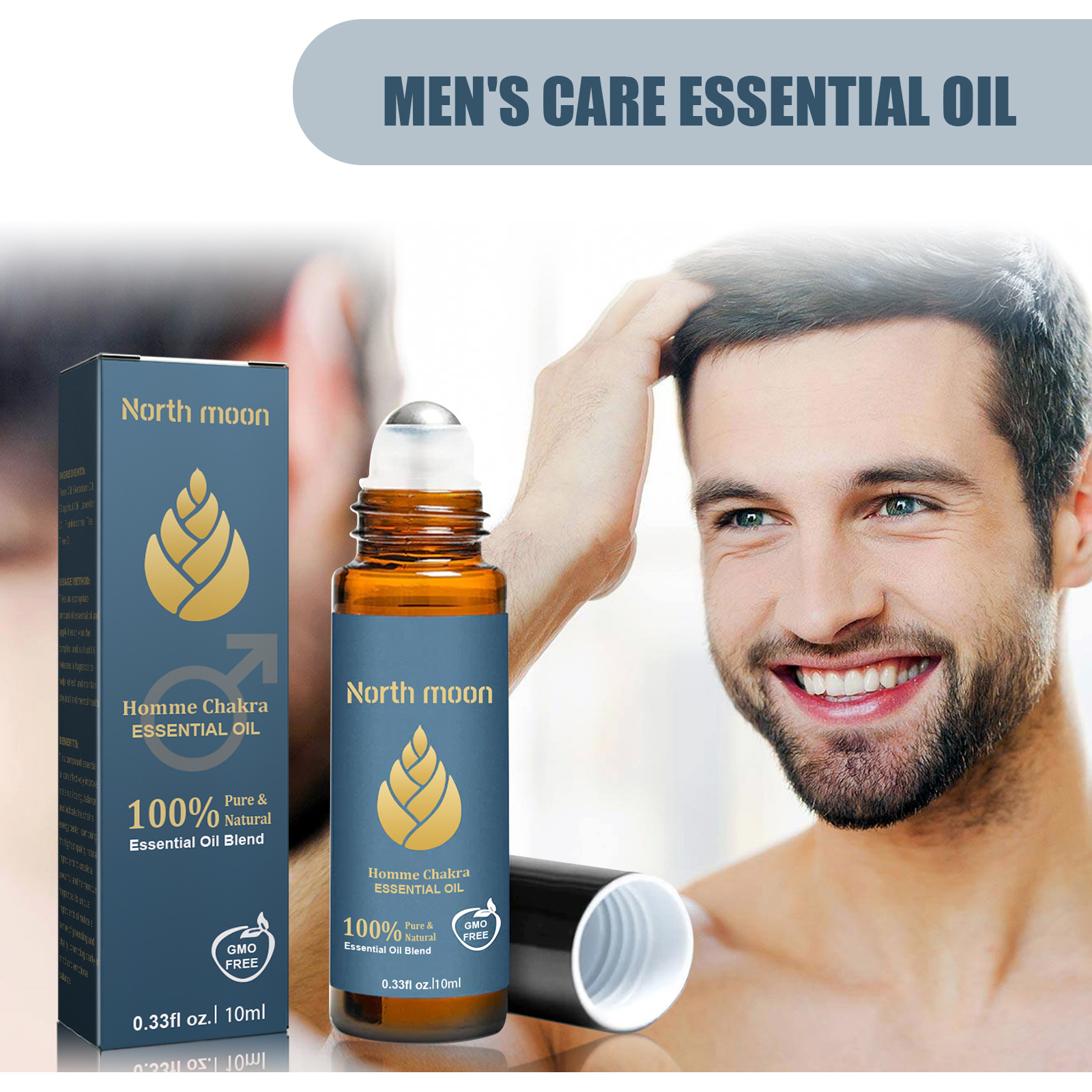 North Moon Herren-Körperpflege, ätherisches Tempelmassageöl_voghion.com