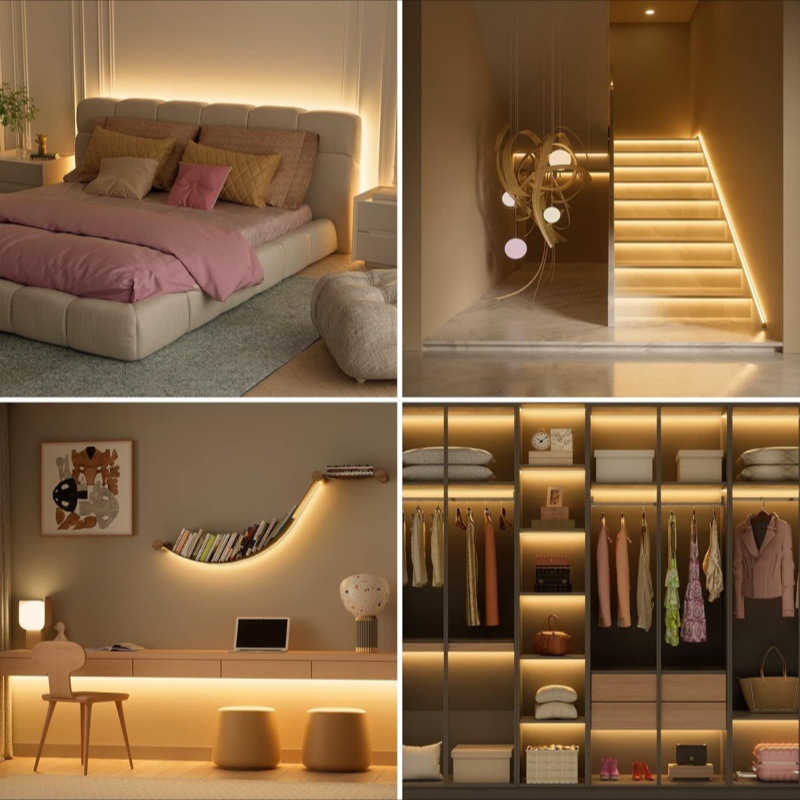 COB 5V LED Strip Light Ultra-Narrow Low Voltage Waterproof USB Self-Adhesive High CRI Flicker-Free TV Ambient Light