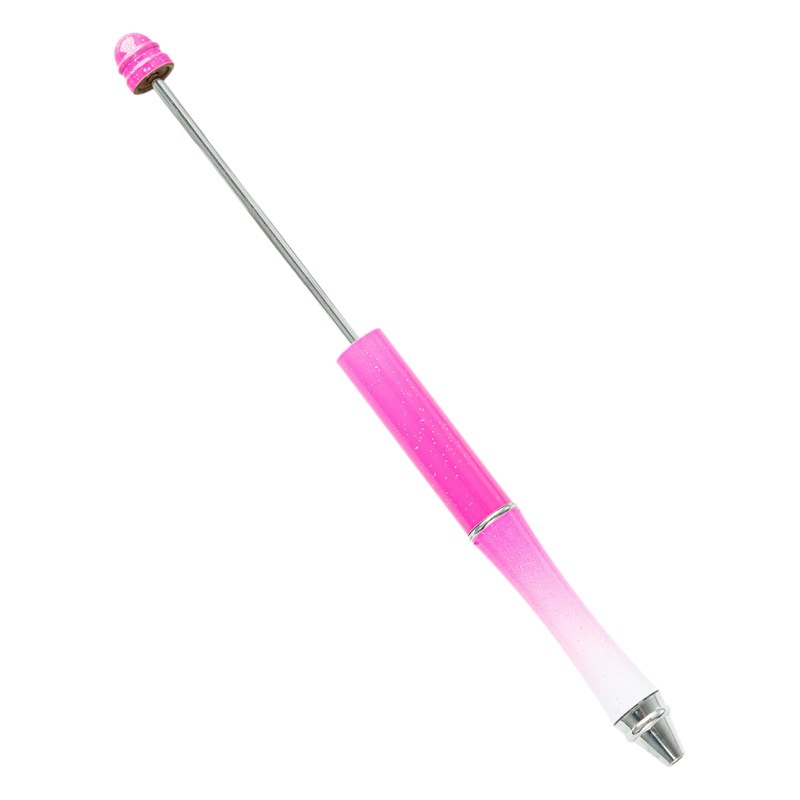 Pluma de cuentas de metal en stock al por mayor creativo con cuentas bolígrafo DIY bolígrafo personalidad metal DIY pluma con cuentas