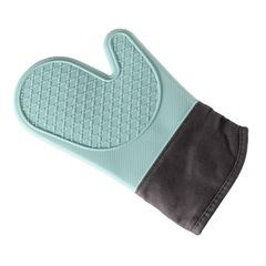 New rice point short cotton silicone gloves oven microwave multi-functional insulation baking kitchen gloves