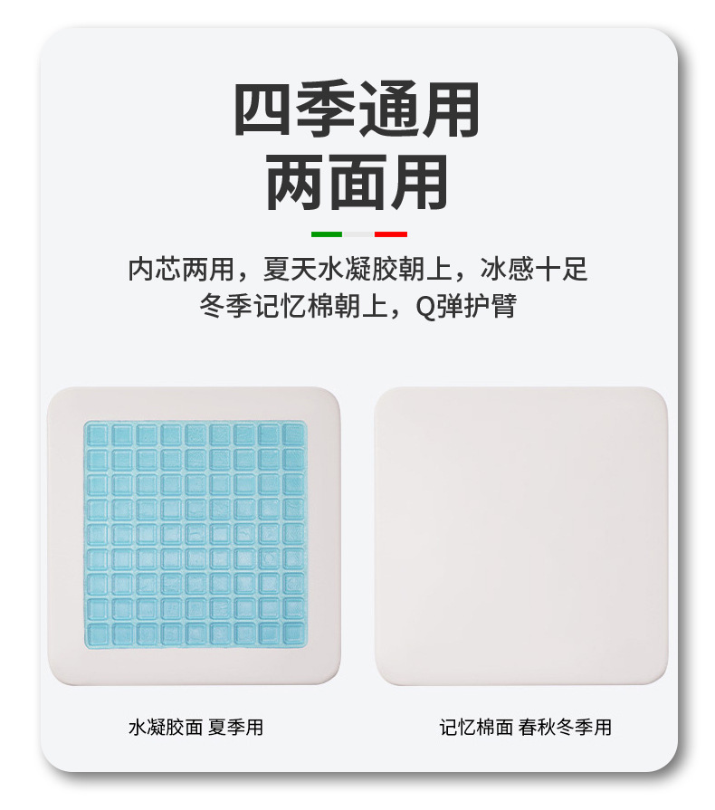 New Car Seat Cushion with Perforations, Breathable, Non-Slip, Suitable for All Seasons, Cooling Gel Seat Cushion, Alcantara