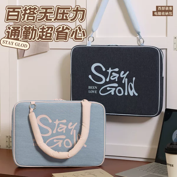 New Thickened Laptop Bag, Water-Repellent Computer Liner Handbag, Large Capacity Shock-Resistant Laptop Protective Case