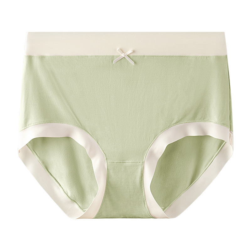 Ropa interior de mujer de cintura alta de talla grande cómoda piel agradable de seda de morera entrepierna antibacteriana cintura alta ropa interior elástica grande de mujer en stock