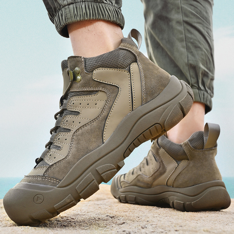 남성용 겨울 벨벳 두꺼운 따뜻한 면화, 남성용 야외 하이킹 부츠, 면 스노우 부츠를 위한 국경 간 인기 마틴 부츠