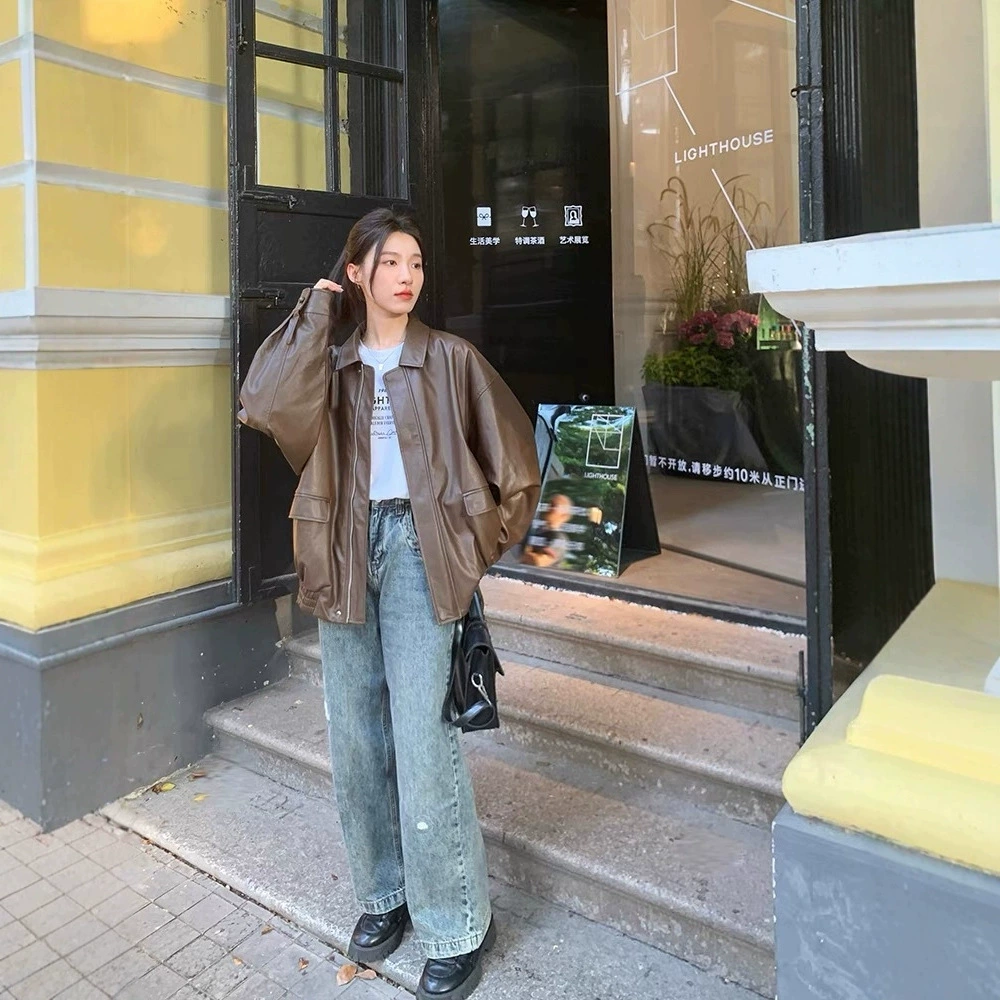 Ретро короткая куртка, осень, для подростков, корейский стиль