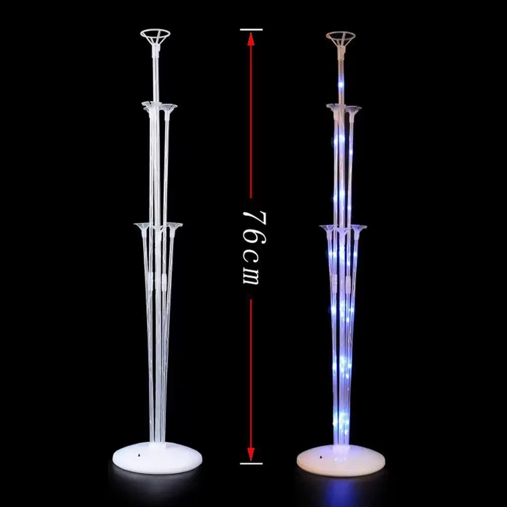 película de aluminio látex varilla de globo transparente asiento de varilla de arrastre soporte de árbol de globo palos de globo de mano barra de soporte de mesa oscilante