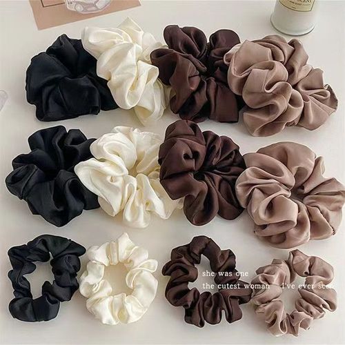 Forest style pig intestine hair circle hair accessory female leather sleeve high-end feeling hair rope head flower French head accessory ponytail hair rope hair elastic 