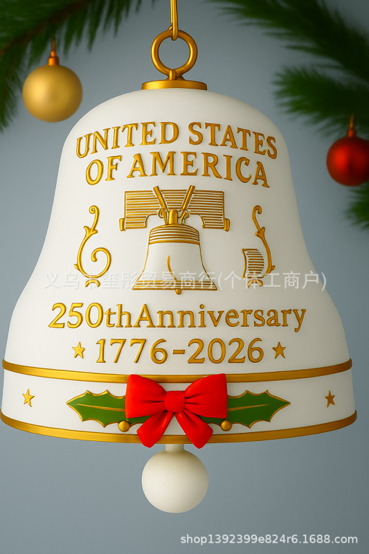 跨境新品美国250周年自由钟亚克力装饰挂件平面2D挂牌|undefined