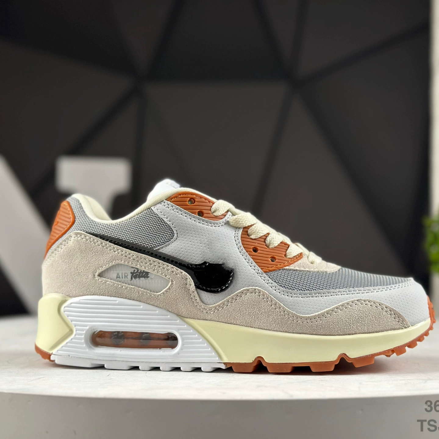 High-Quality Max 90 Thick-Soled Height-Increasing Sports Shoes Air Cushion Cushioning Casual Running Shoes Comfortable Men and Women Cross-Border