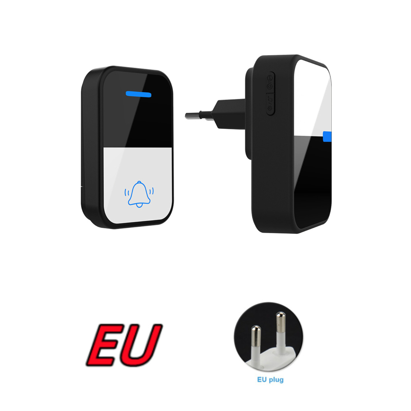 [Battery] remota pared penetrable inalámbrica timbre electrónico de cuatro niveles de alto volumen de llamada recordador CR2032