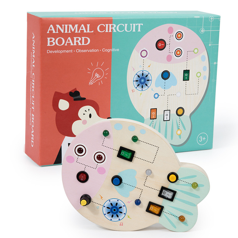 Educación temprana Montessori de niños transfronterizos que desbloquea el tablero ocupado 2-3 años y medio bebé ayudas de enseñanza educativas juguetes de casa ocupada al por mayor