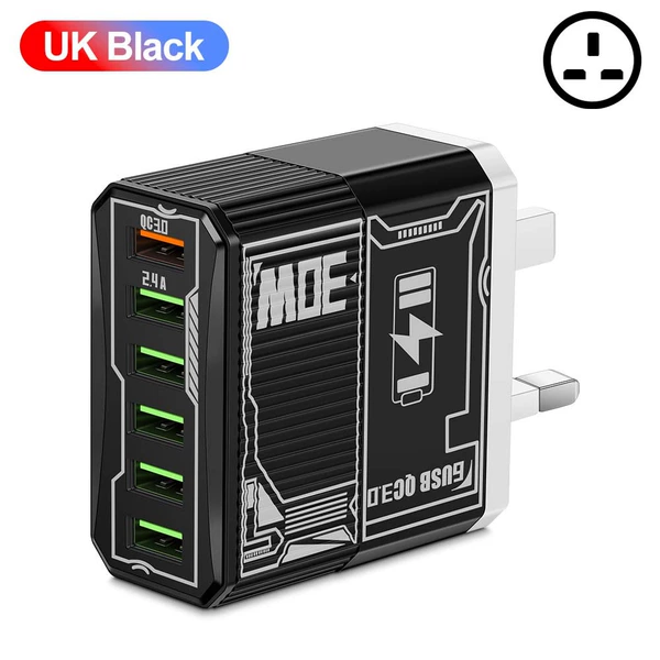 BK304, 6 портов, UK, Чёрный