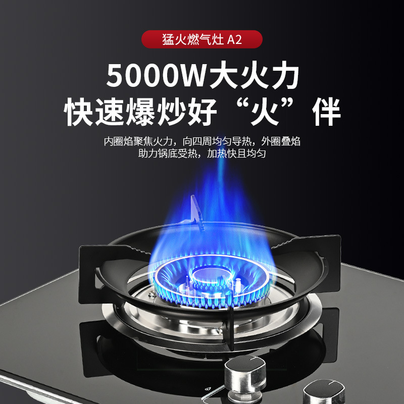 Estufa de gas, estufa de gas licuado de gas natural para el hogar, estufa de gas de fuego feroz, estación de potencia de fuego grande, estufa doble de doble propósito, ventas directas de fábrica
