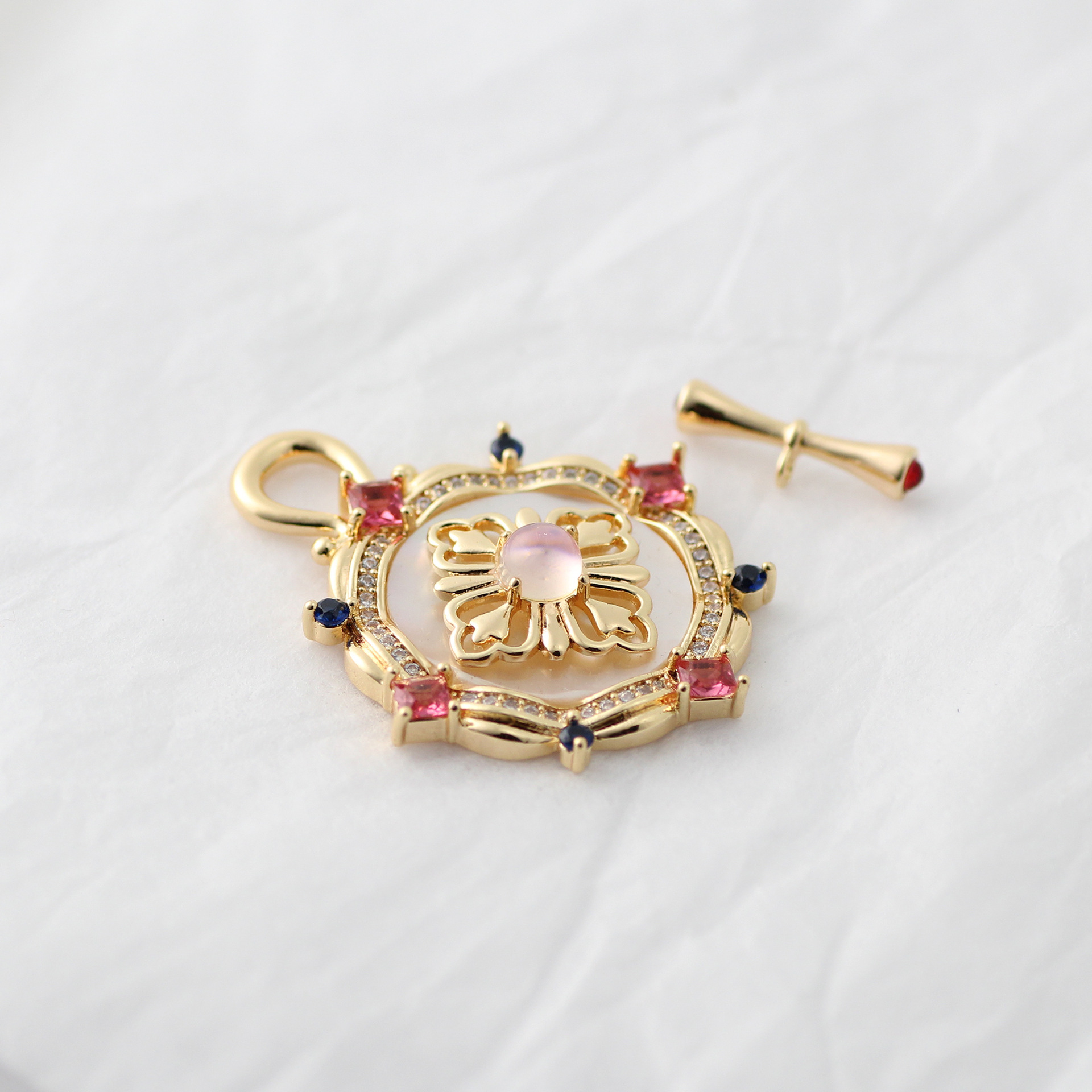 1 Jeu Le Cuivre Géométrique Pendentif Boucle De Bijoux display picture 5