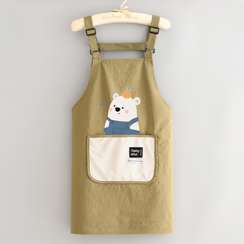 新型ファッションかわいい防水エプロン家庭用キッチン料理ウエスト花屋飲食専用作業服印字|undefined