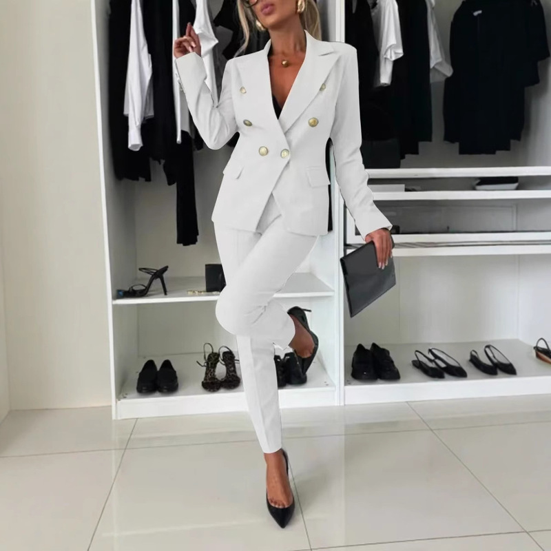 Autumn 2024 New European and American Cross-border Amazon Fashion Elegant Suit suit Long Sleeve Button Suit Jacket Women Autumn 2024 New European and American Cross-border Amazon Fashion Elegant Suit suit Long Sleeve Button Suit Jacket Women