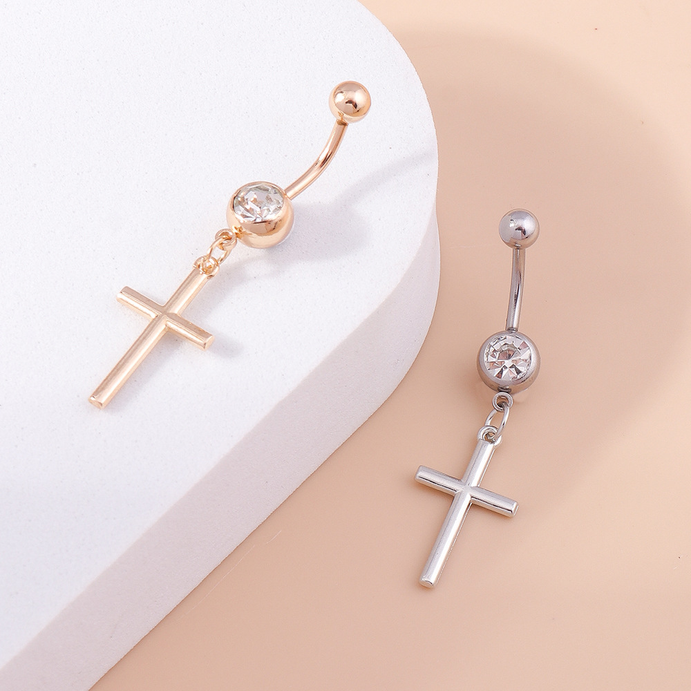 Cross Belly Button Piercing Set Personalized Summer Jewelry_voghion.com