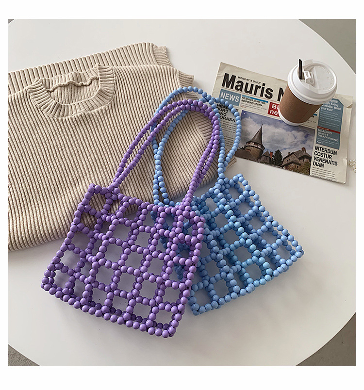 Fashion Beaded Portable Square Shoulder Bag display picture 2