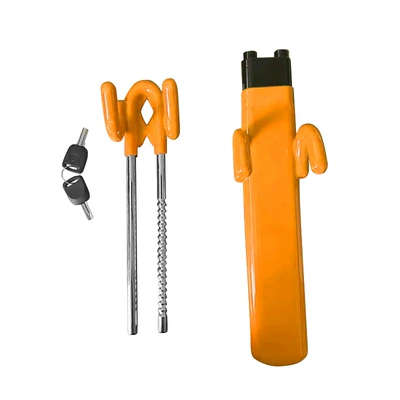 Cross-Border Car Adjustment Steering Wheel Lock Anti-Theft U-Shaped Portable Car Lock Special Car Supplies Wholesale (Car lock) - yellow
