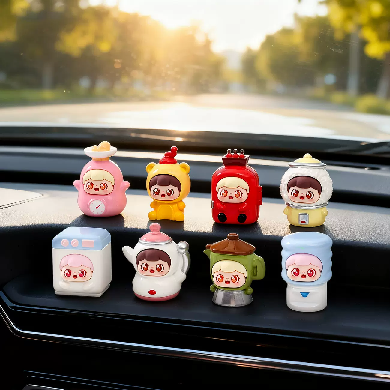 可爱Q萌居家甜崽树脂 萌粒公仔车载桌面小摆件盲盒盲袋小礼品批发