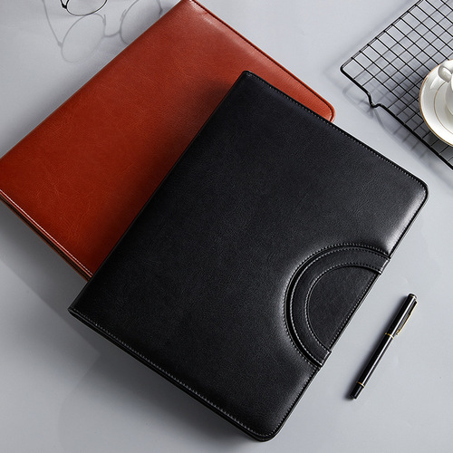 Wholesale A4 Business Folders with Calculators, Handheld Zipper Sales Manager Pouch for Contracts and Documents