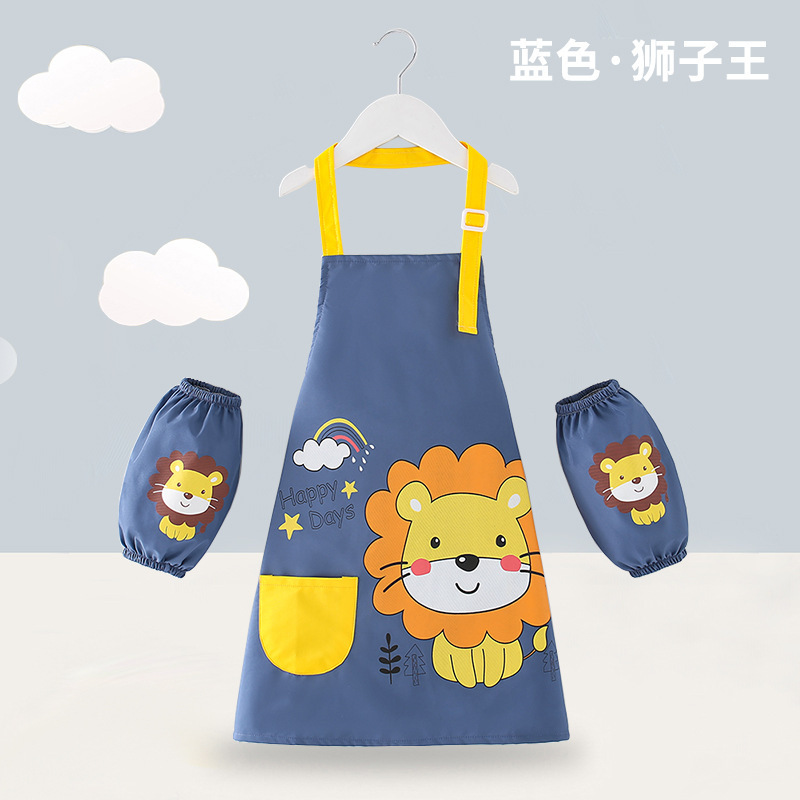 子供の絵のエプロンは袖の防水のカバーの服の幼稚園の美術の絵画を持っています。|undefined
