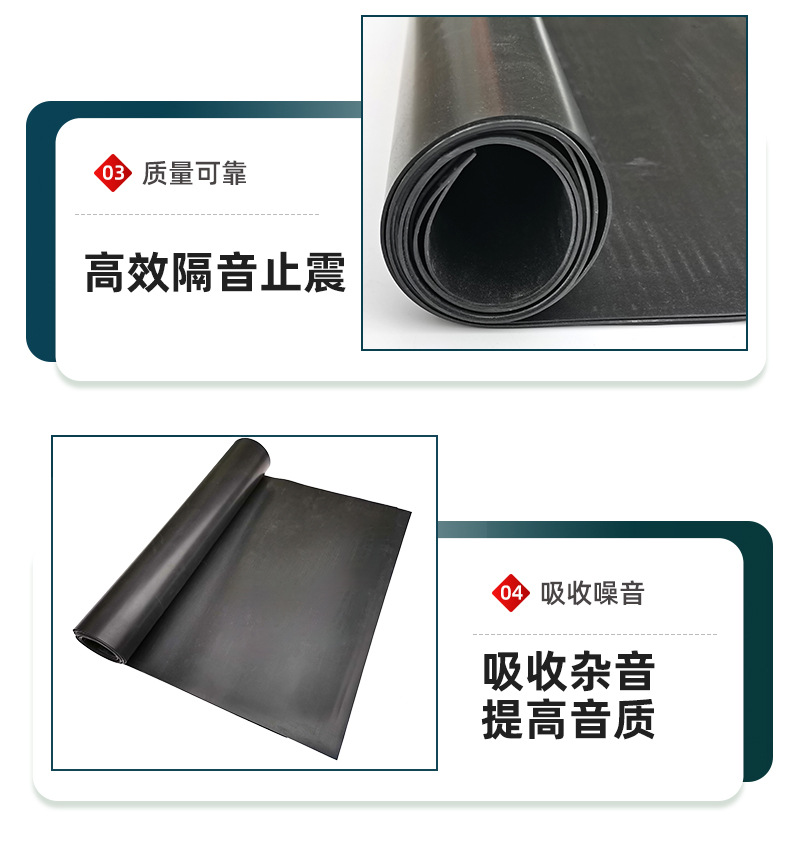 Manufacturer Wholesale Pvc Soundproofing Cotton Damping Pads Rubber Shock-Absorbing Pads Adhesive-Backed Anti-Vibration Mechanical Sound-Absorbing Panels Special Materials