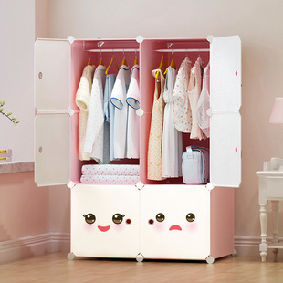 Wardrobe 2024 New Rental Bedroom Household Simple Wardrobe for Worker Small Apartment Saving Stars