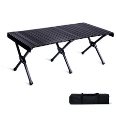 Outdoor lightweight foldable table aluminum portable egg roll table picnic table chairs camping table