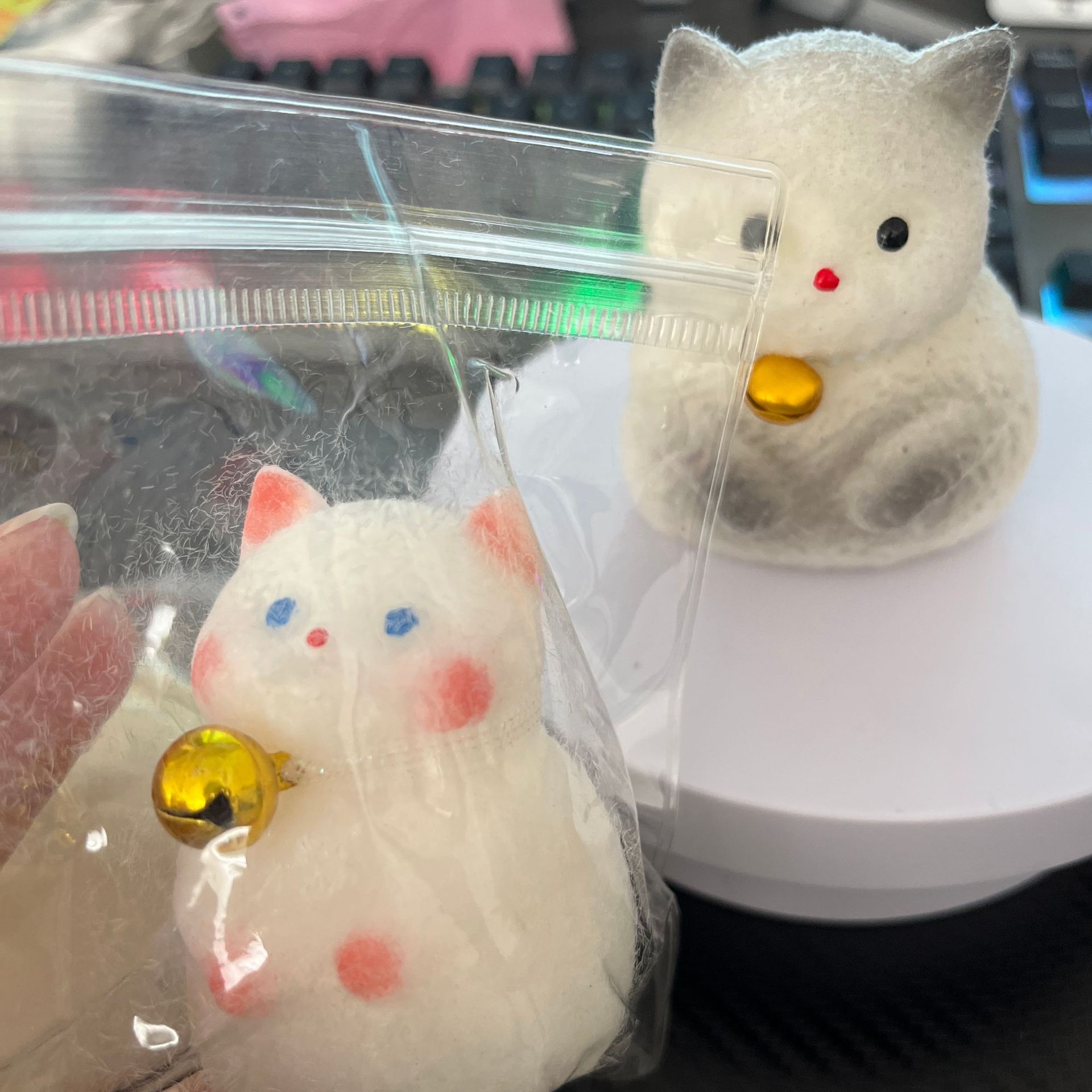 Gatito queso rebote lindo descompresión gato gato descompresión grueso juguete para estudiantes pequeño libro rojo mismo barro