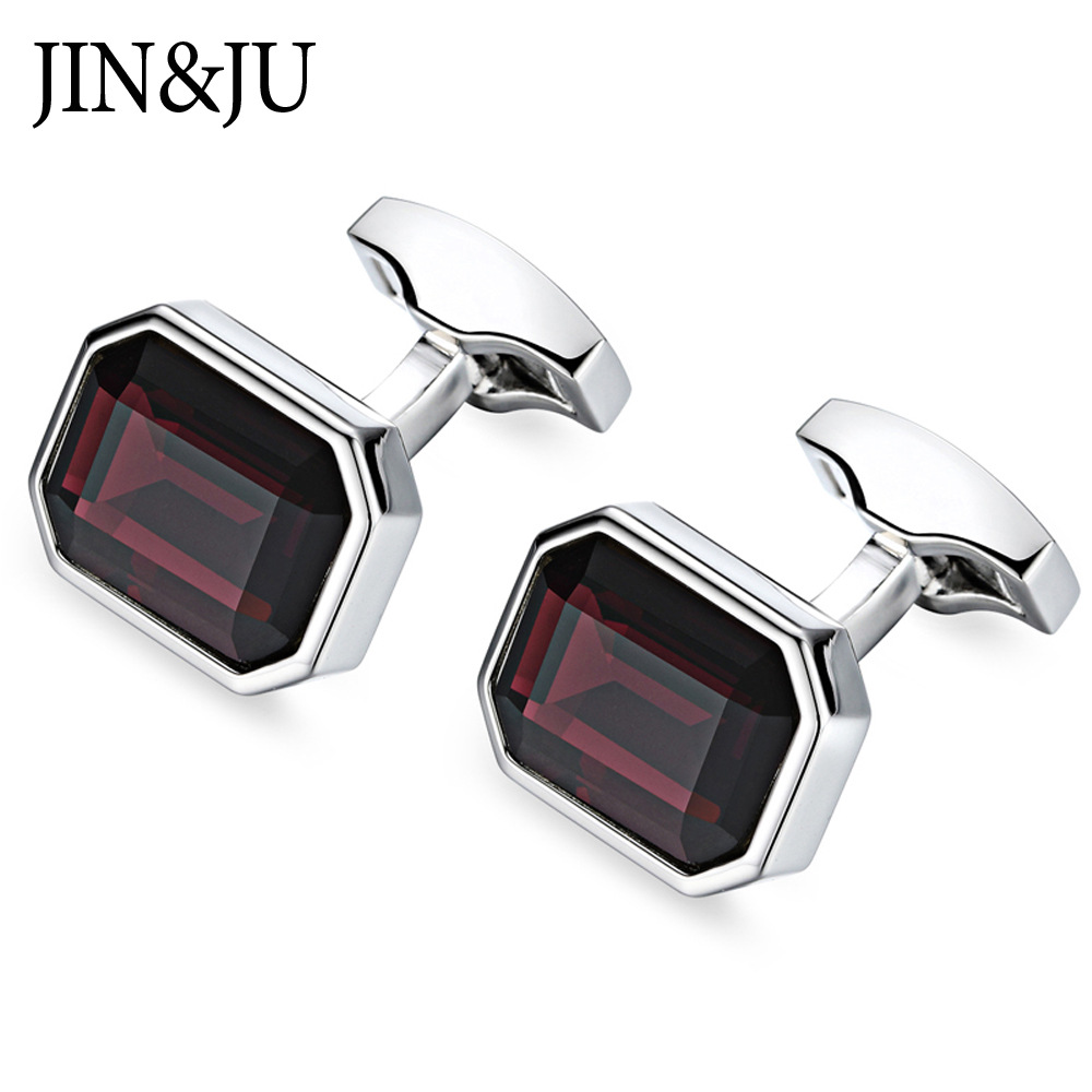 French simple shirt cufflinks men's crys...