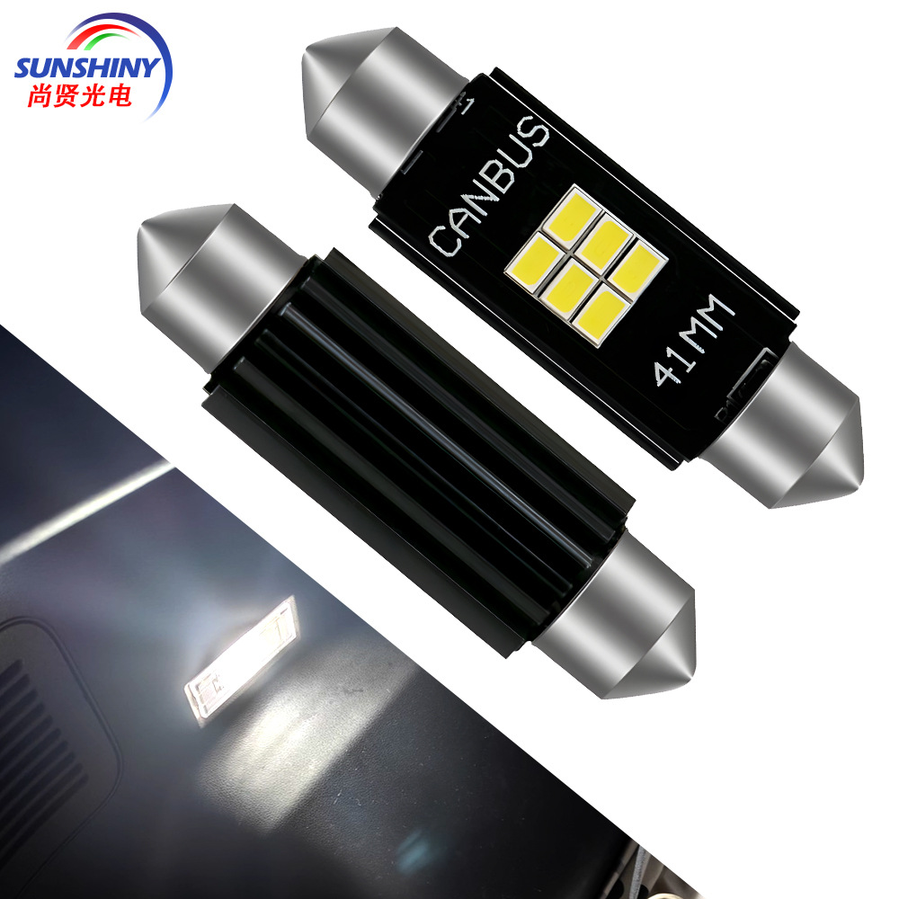 LED luz de techo luz de lectura del coche 31 ~ 41MM tamaño luz de la matrícula 3020 cuentas de la lámpara brillante electrodeless doble señaló Luz